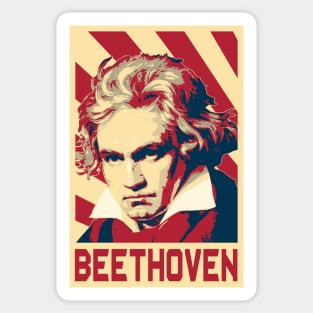 Beethoven Retro Propaganda Sticker